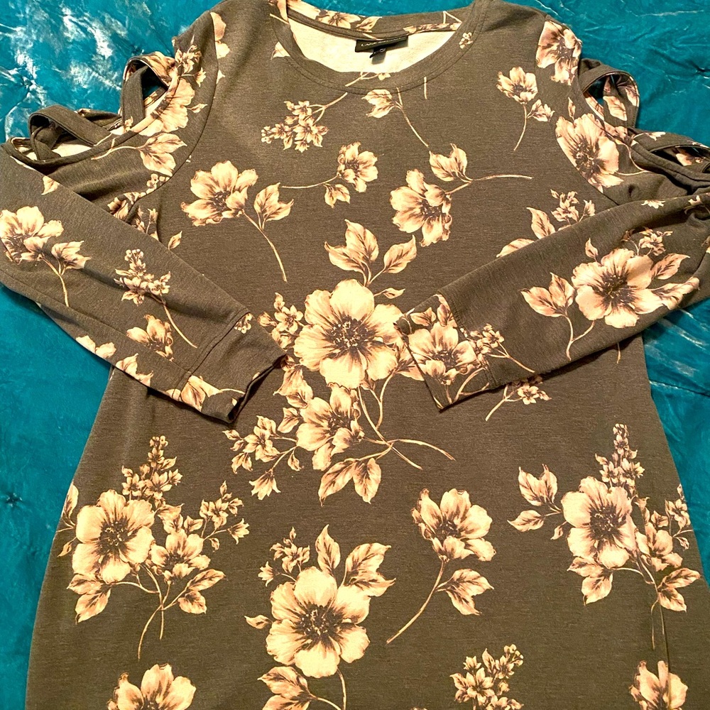 Lane Bryant Long Sleeved, Floral Dress